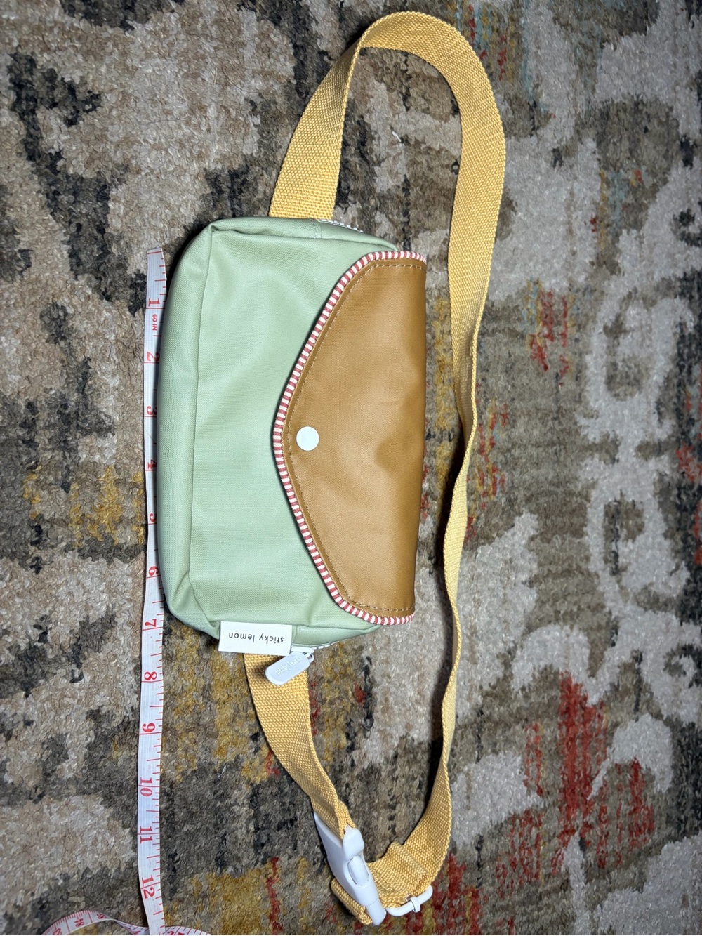 Mint & Tan Envelope Style Belt Bag